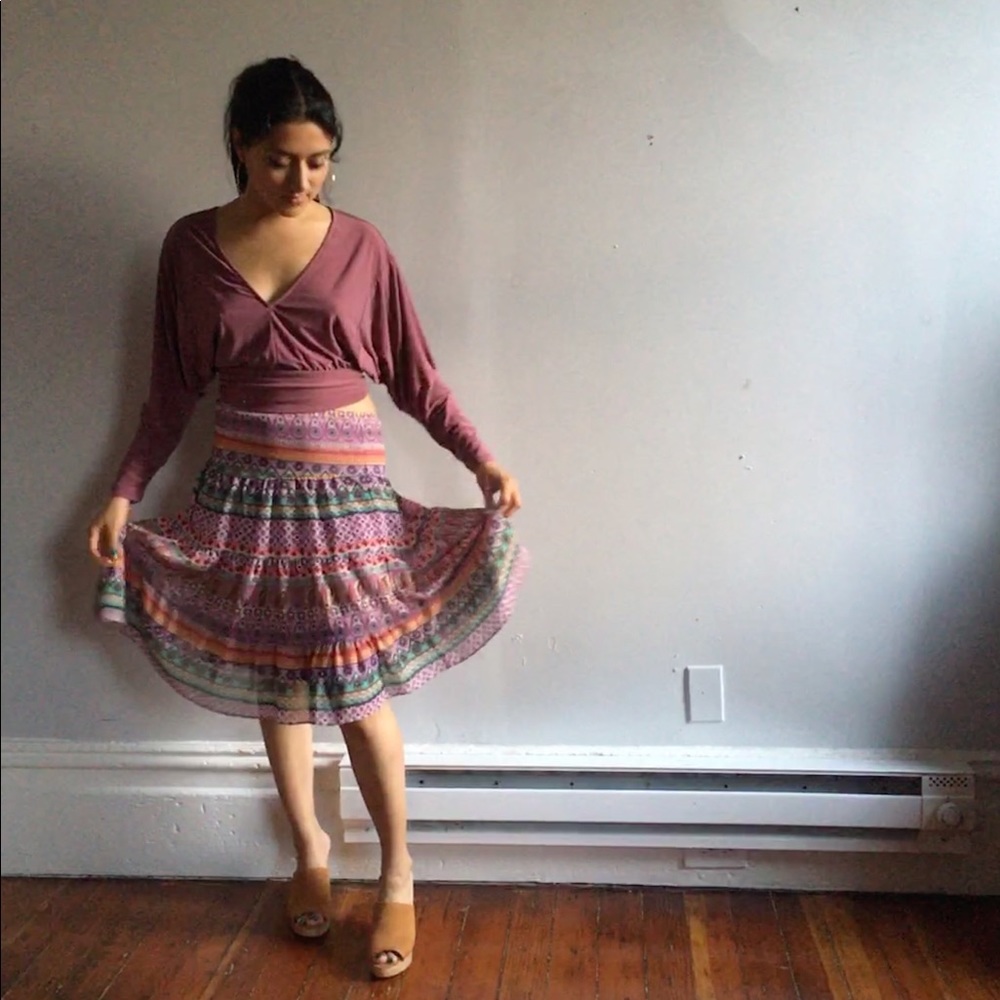 Violet Midi Skirt with lovely print